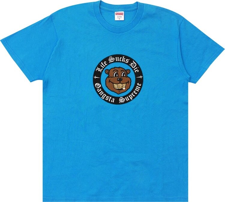 

Футболка Supreme Life S**ks Die Tee 'Bright Blue', синий