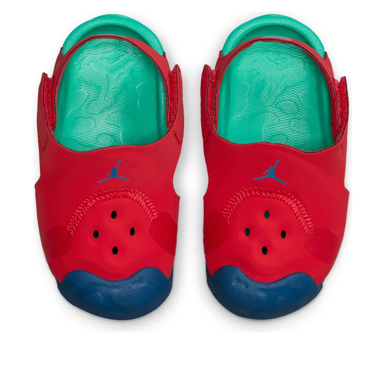 Детские сандалии с текстильным верхом OTDR Sandals 'University Red Kinetic Green' Jordan, University Red/Kinetic Green — фото 2