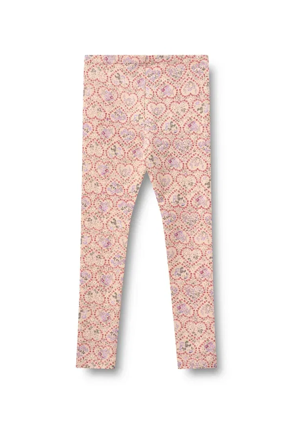 Леггинсы с цветочным принтом Leggings - trousers Wheat, Magenta Heart Flowers, пурпурный — фото 2