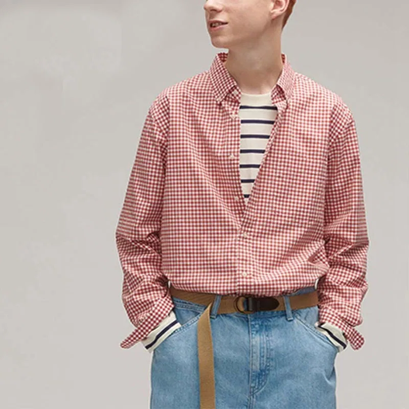 Женская рубашка с лацканами Agate Red UNIQLO, Agate Red — фото 4