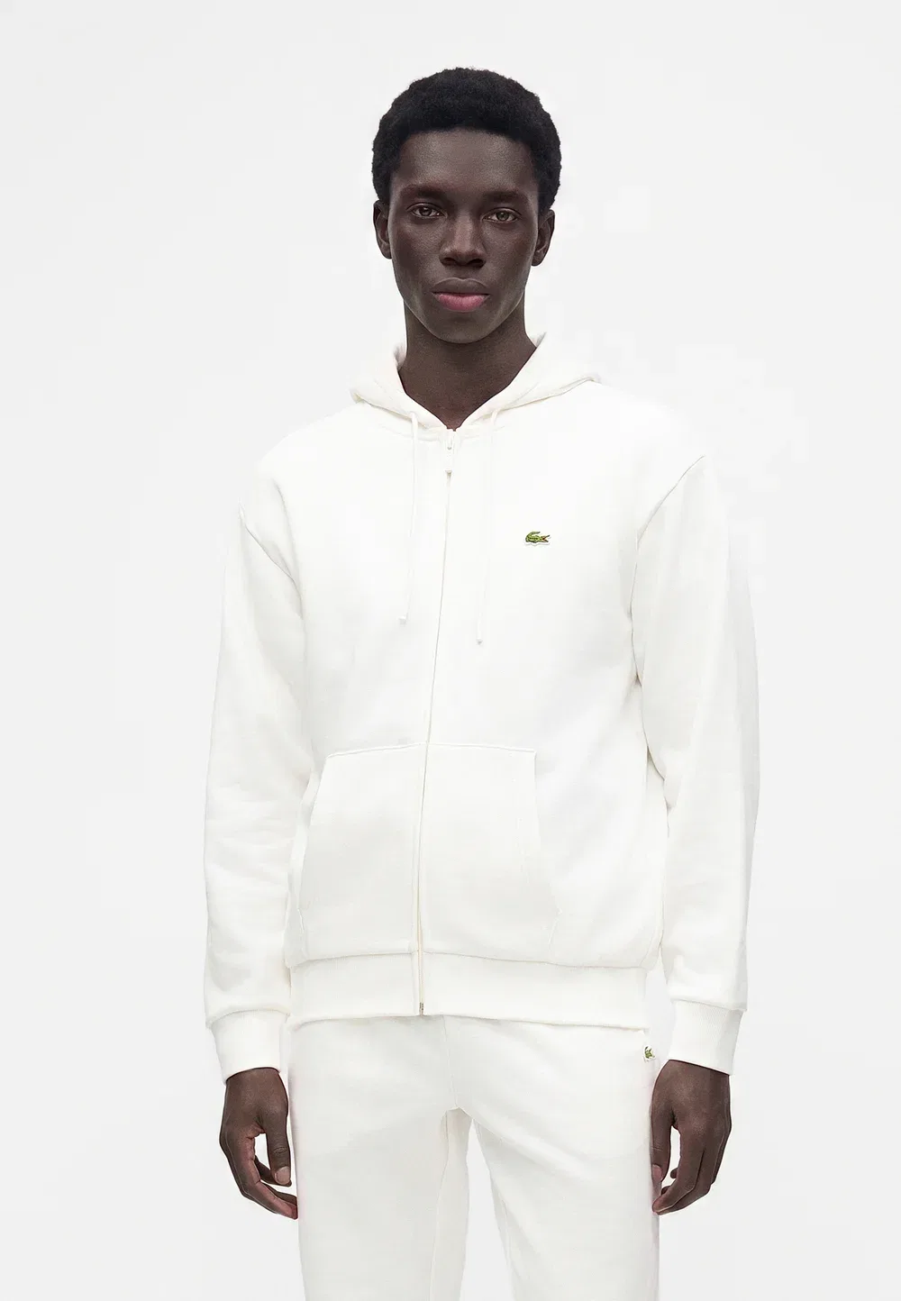 Sh8864_132 - толстовка на молнии Lacoste, Flour