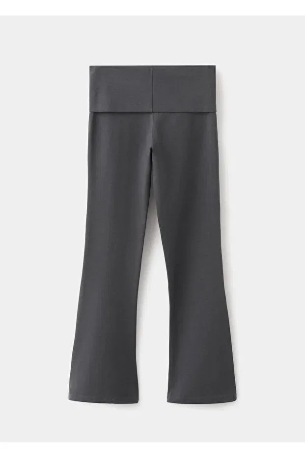 Детские леггинсы для девочек с вышивкой Mango Kids, Coal Black — фото 2