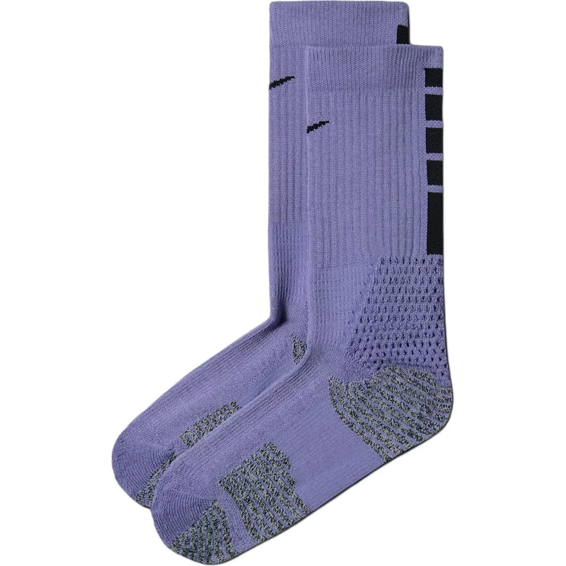Носки для всех Nike, Gray Purple/Neon Yellow/Light Smoke Gray/Black — фото 4