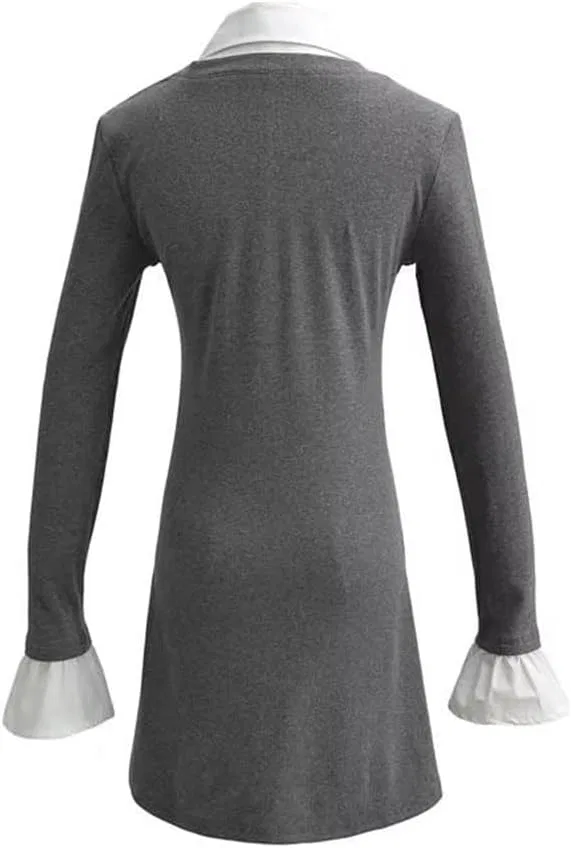 Женское A-силуэта мини-платье с пэчворк Casual, Gray — фото 3