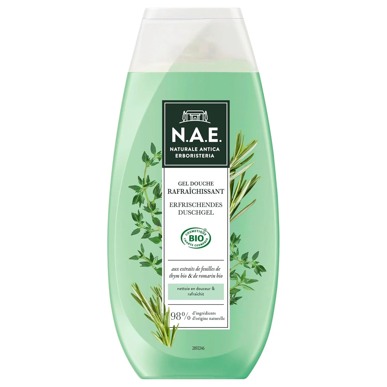 Гель для душа с тимьяном и розмарином, N.A.E., 250 мл, Green N.A.E. Naturale Antica Erboristeria