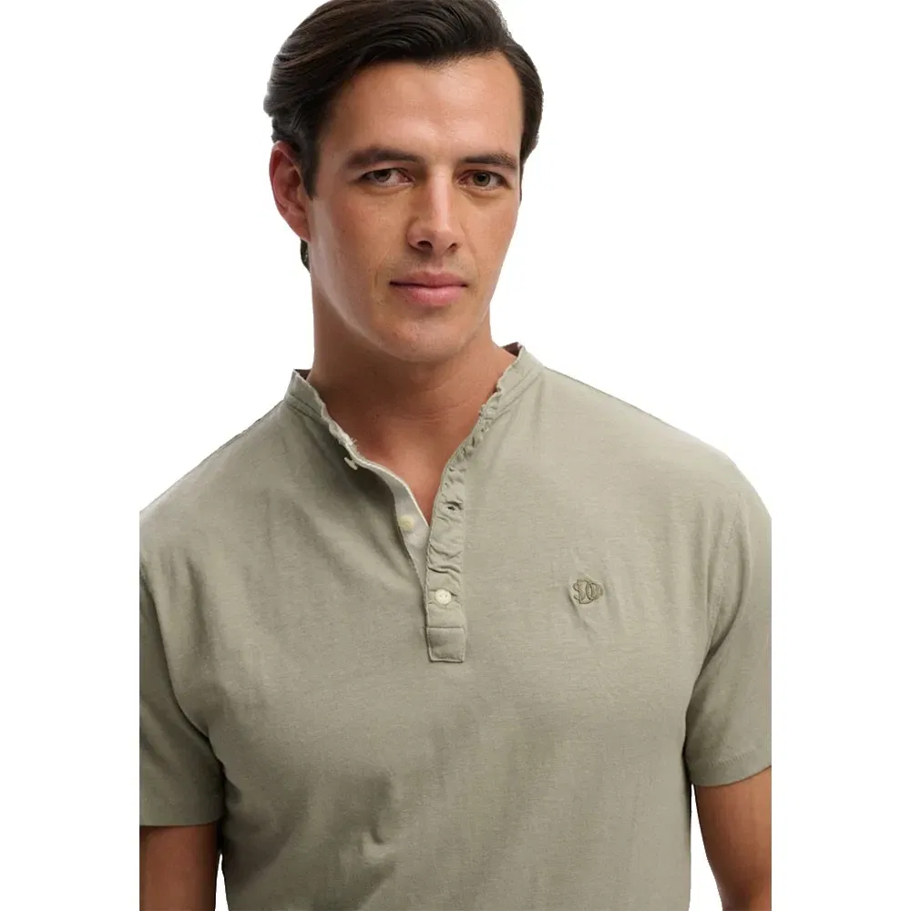 Футболка с коротким рукавом Classic Cotton Lin Grandad Superdry, бежевый — фото 3