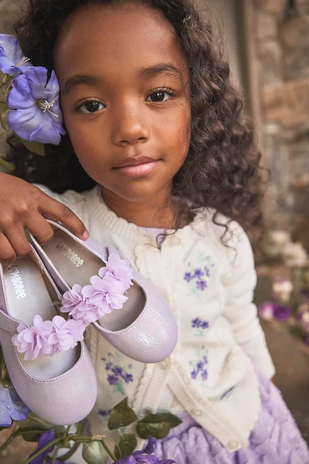 Детские балетки для девочек Gymboree, Lilac — фото 2