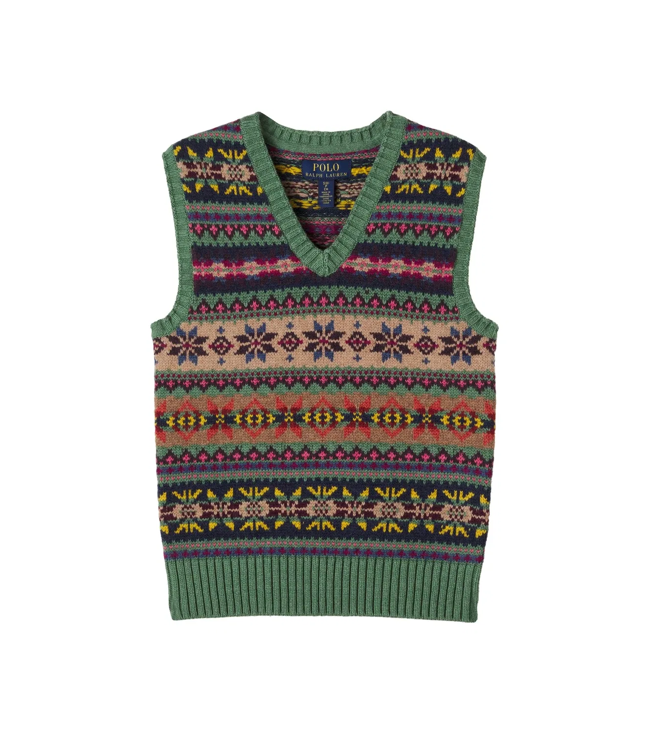 Безрукавка в полоску Fair Isle Polo Ralph Lauren Kids, мультиколор