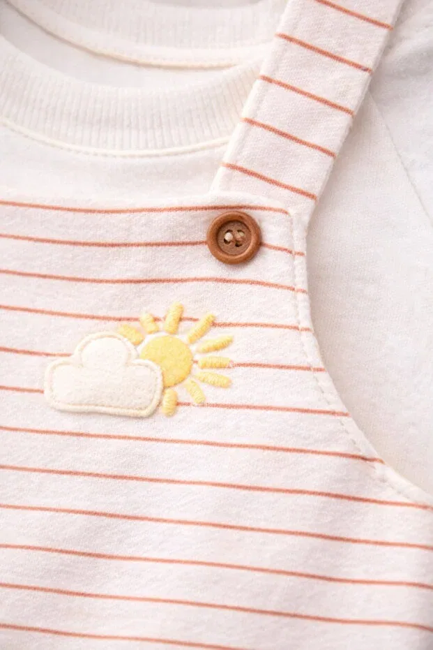Детский комбинезон с принтом Safari Friends Overall Set The Nest Kids, Multicolor — фото 4
