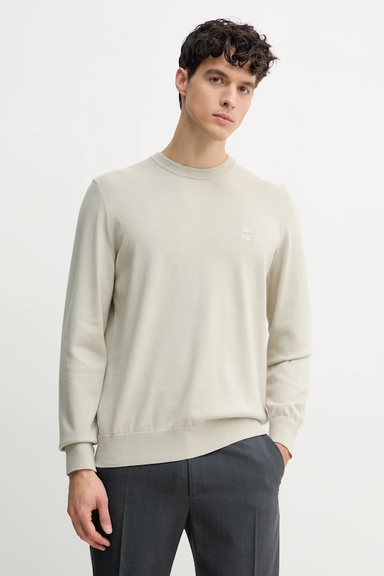 

Свитер с добавлением шерсти Boss Orange, бежевый