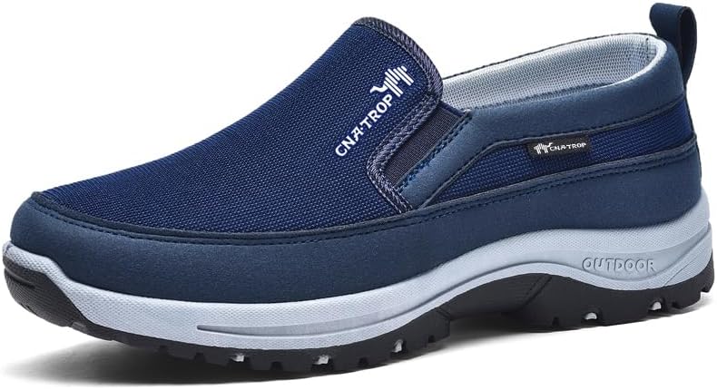 

Мужские легкие повседневные туфли на шнуровке, дышащие, противоскользящие, для ходьбы, походные ботинки Canemon, темно-синий