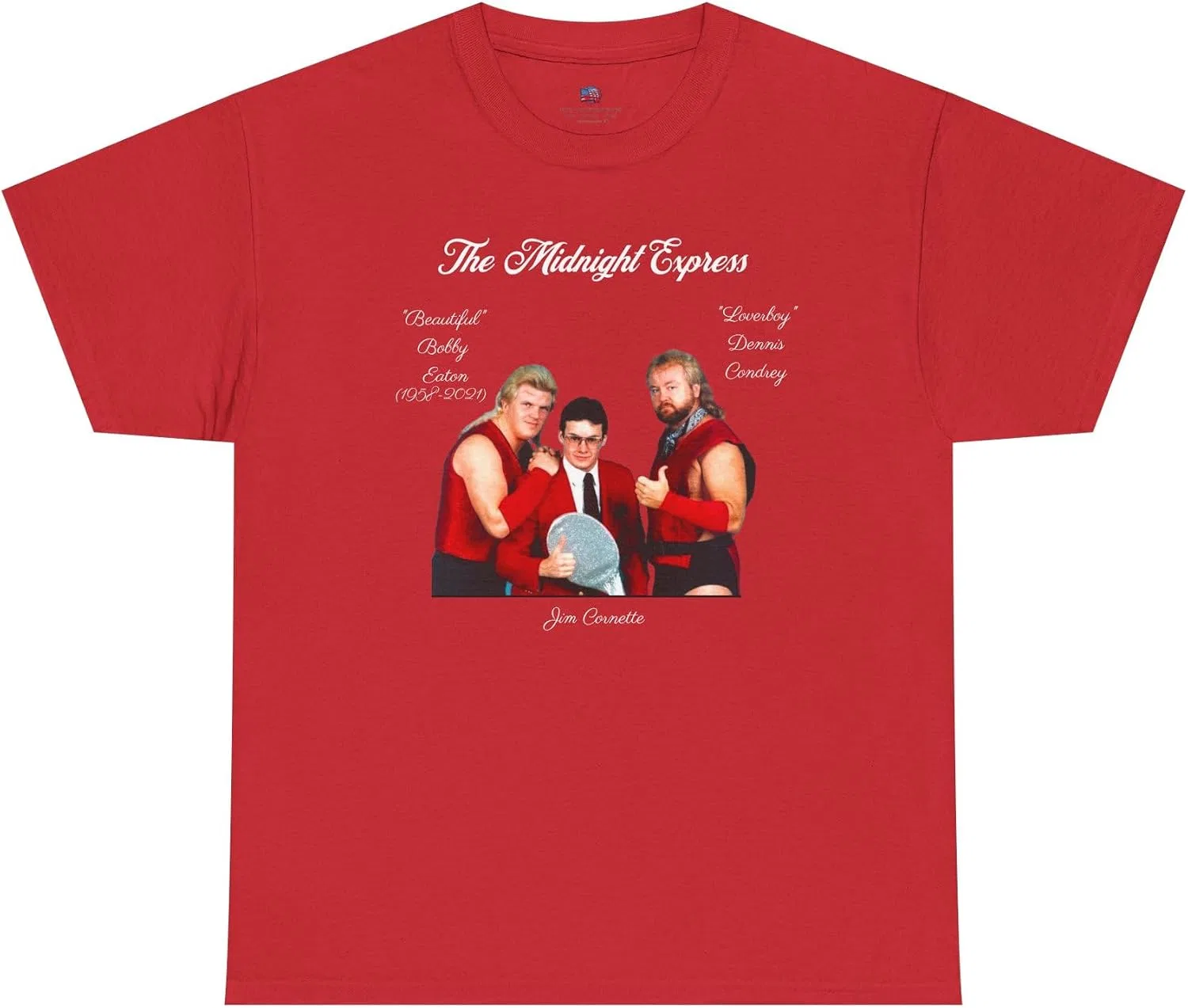 Женская футболка с принтом Wrestling Fan, Heavy Cotton Top, красный