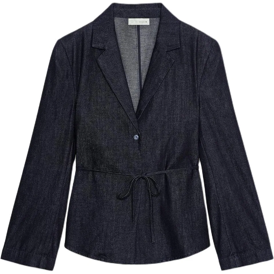 Женский деловой костюм с пиджаком и брюками ZARA, Dark Indigo Cyan