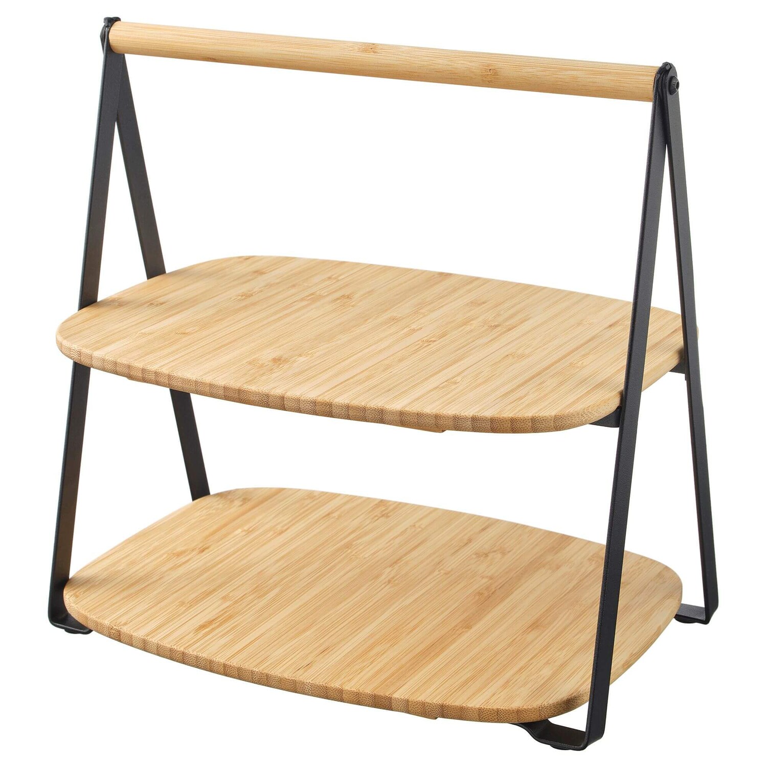 

Поднос сервировочный Ikea Fullspackad 28x20 см, черный/бежевый