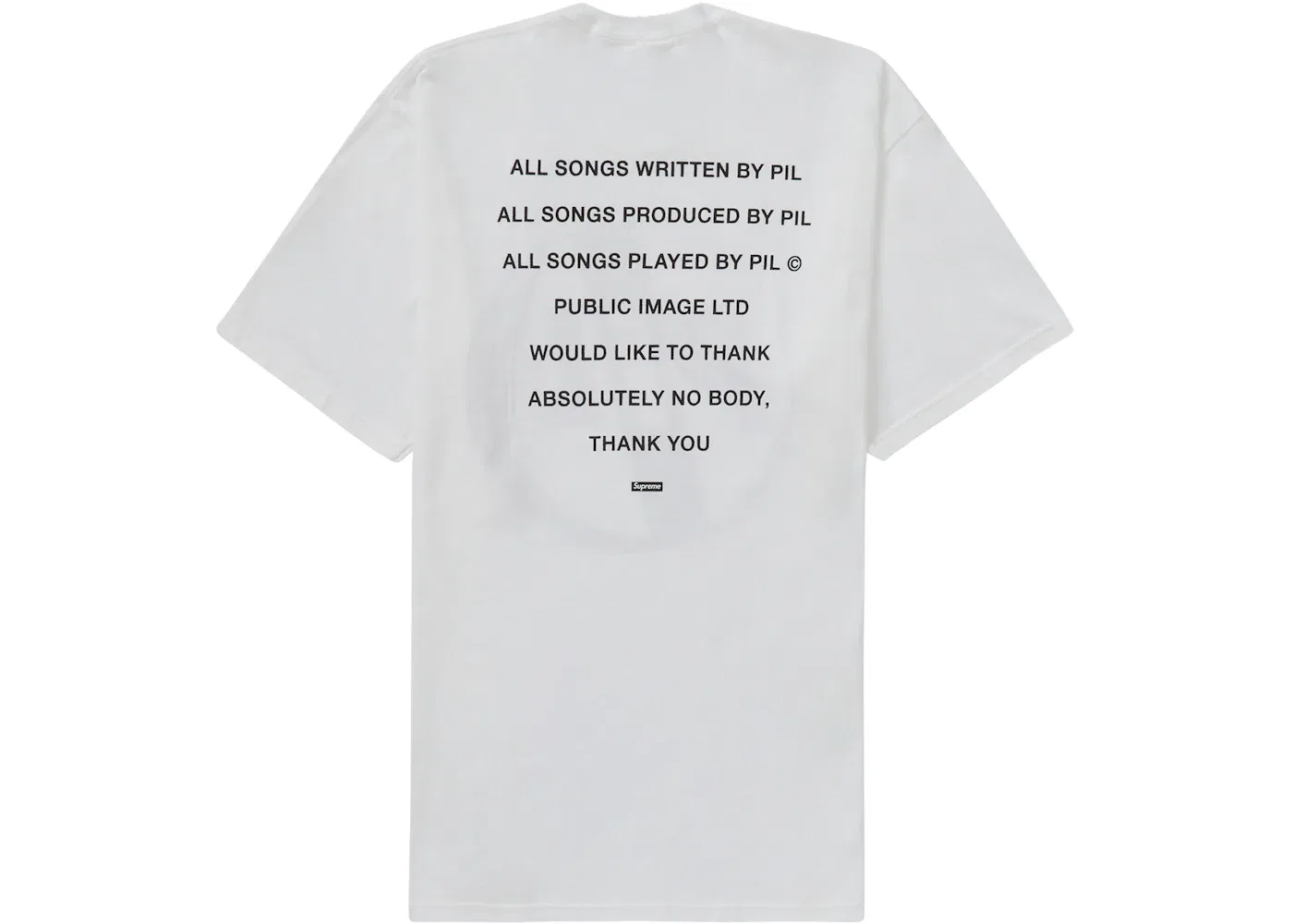 Мужская футболка с принтом Supreme PiL Tee, White — фото 2