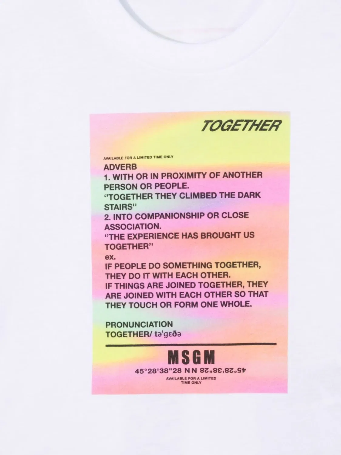 Красивая футболка с графическим принтом MSGM, белый — фото 2