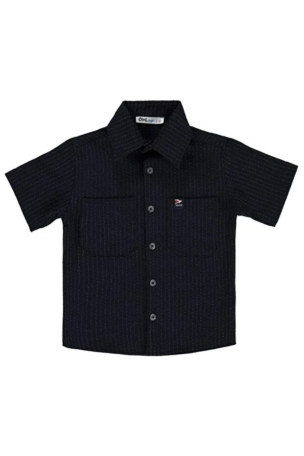 Детская рубашка для мальчиков с текстурой Civil Boys, Navy Blue