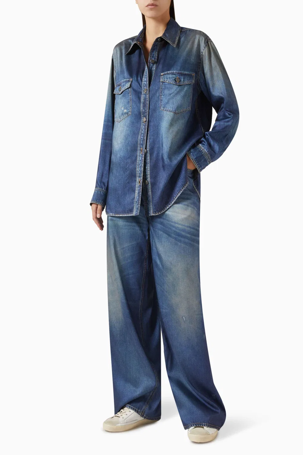 Джинсы широкие Melody Distressed GOLDEN GOOSE — фото 2