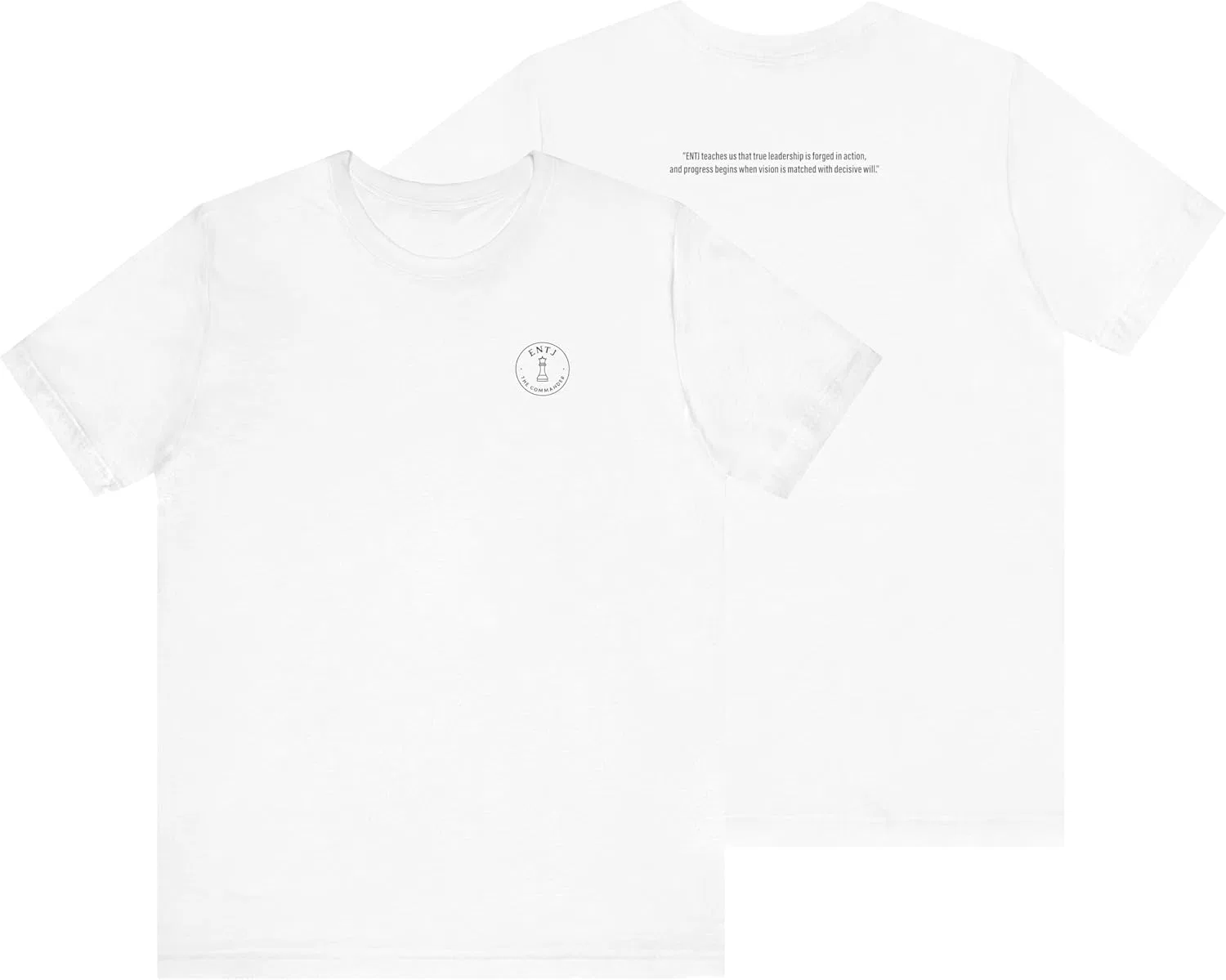 Футболка с принтом ENTJ The Commander Bella+canvas, White