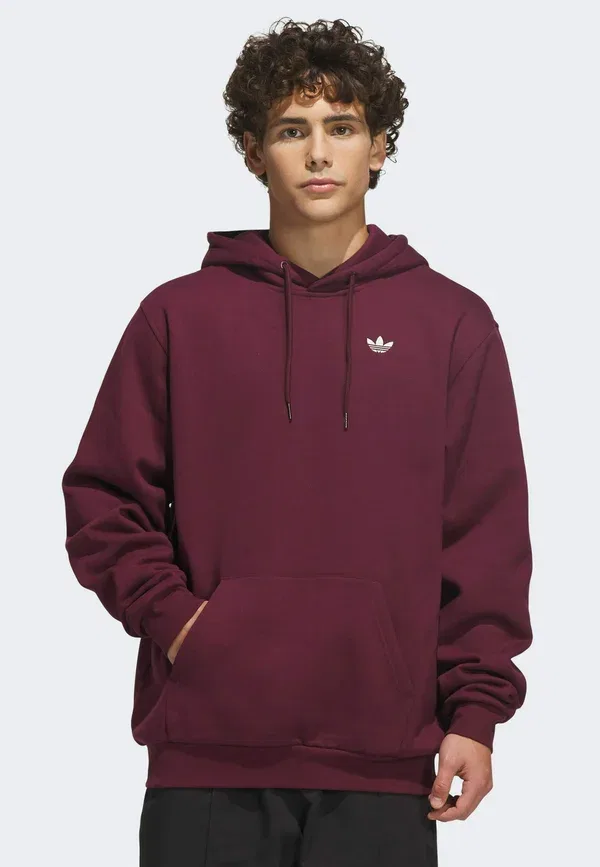 Толстовка с логотипом скейтбординга - худи Adidas Originals, бордовый — фото 2