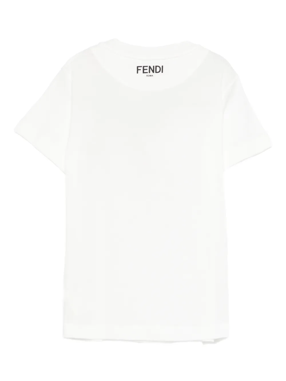 Футболка с принтом в виде банта FENDI KIDS, белый — фото 2
