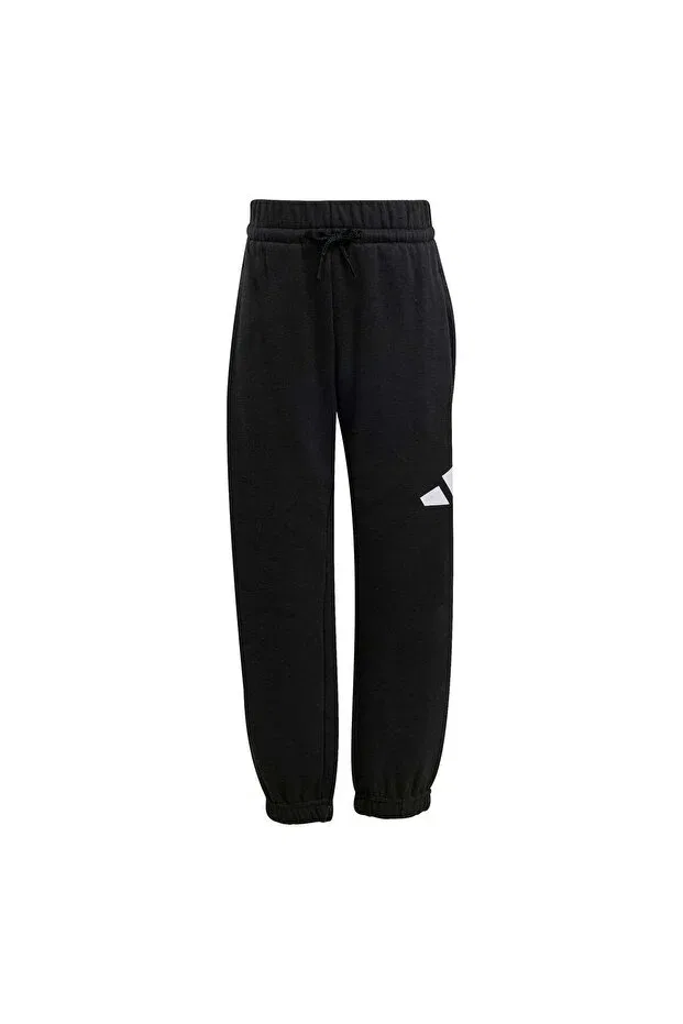 Детский спортивный комплект для девочек с принтом Essentials kids jogger tracksuit set Adidas, Black-White — фото 4