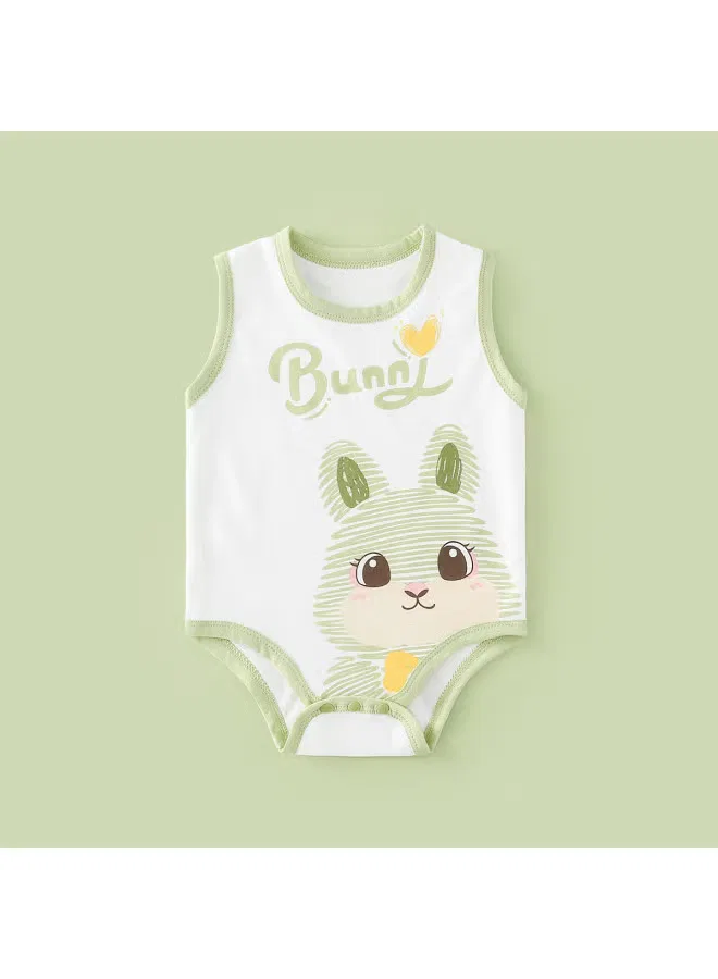 Боди-комбинезон летний хлопковый для младенцев Doxiluka, зеленый — фото 2