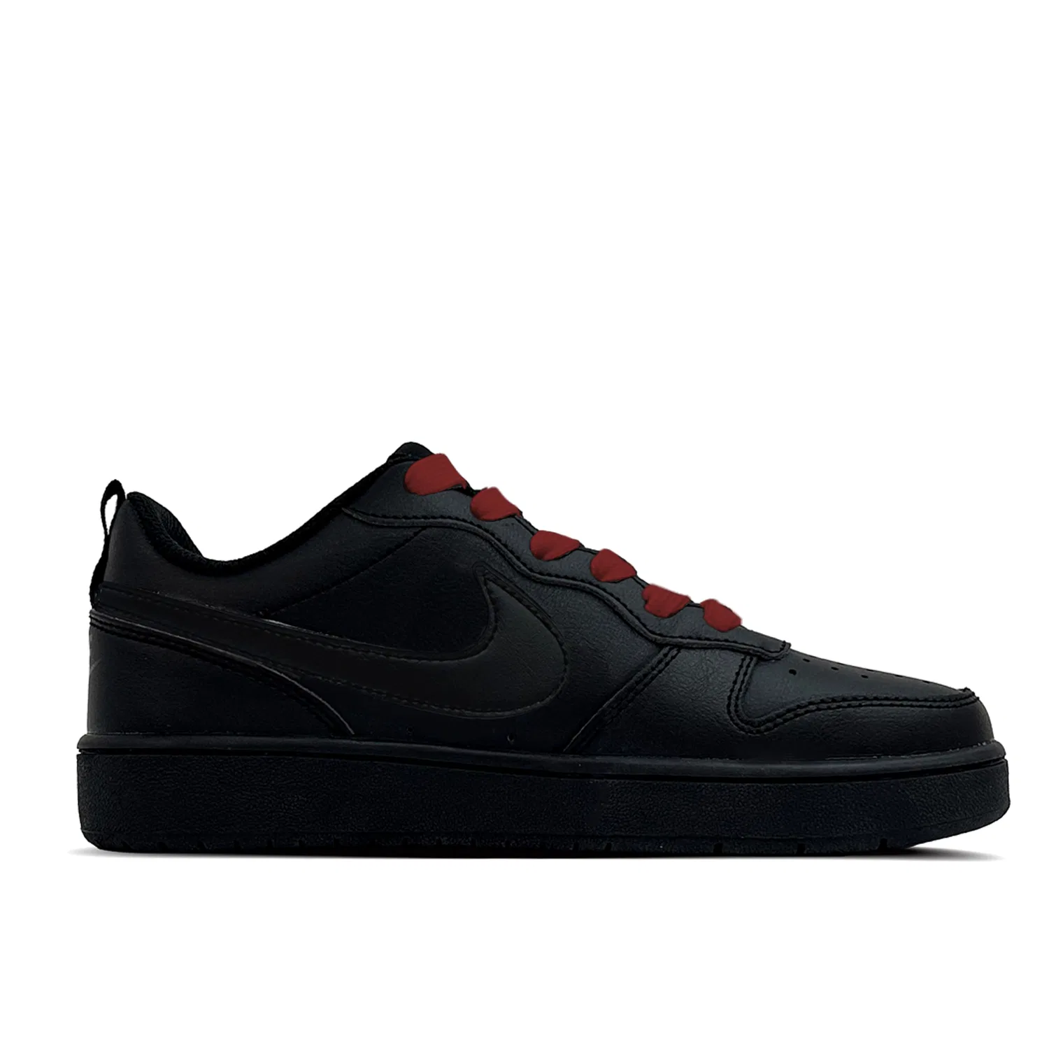 Детские кроссовки для скейтбординга с принтом Court Borough Kids' Skateboarding Shoes Grade School Nike, Black — фото 3