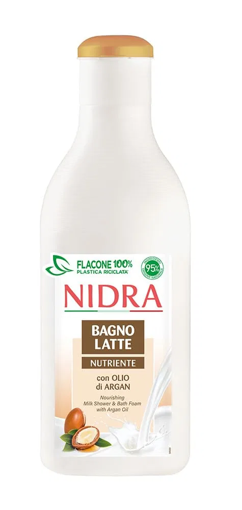Гель для душа Nidra Bagnolatte Nutriente с молочными белками и аргановым маслом, 4 x 750 мл, Beni Culinari — фото 2
