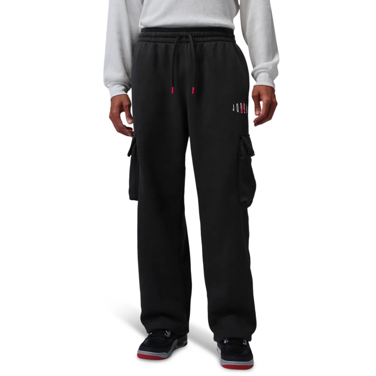 Мужские карго-брюки из флиса с принтом Jordan Brooklyn GFX Fleece Cargo Pant Jordan, Black