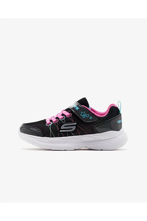 Детские спортивные туфли для девочек с липучкой Skechers, Black — фото 2