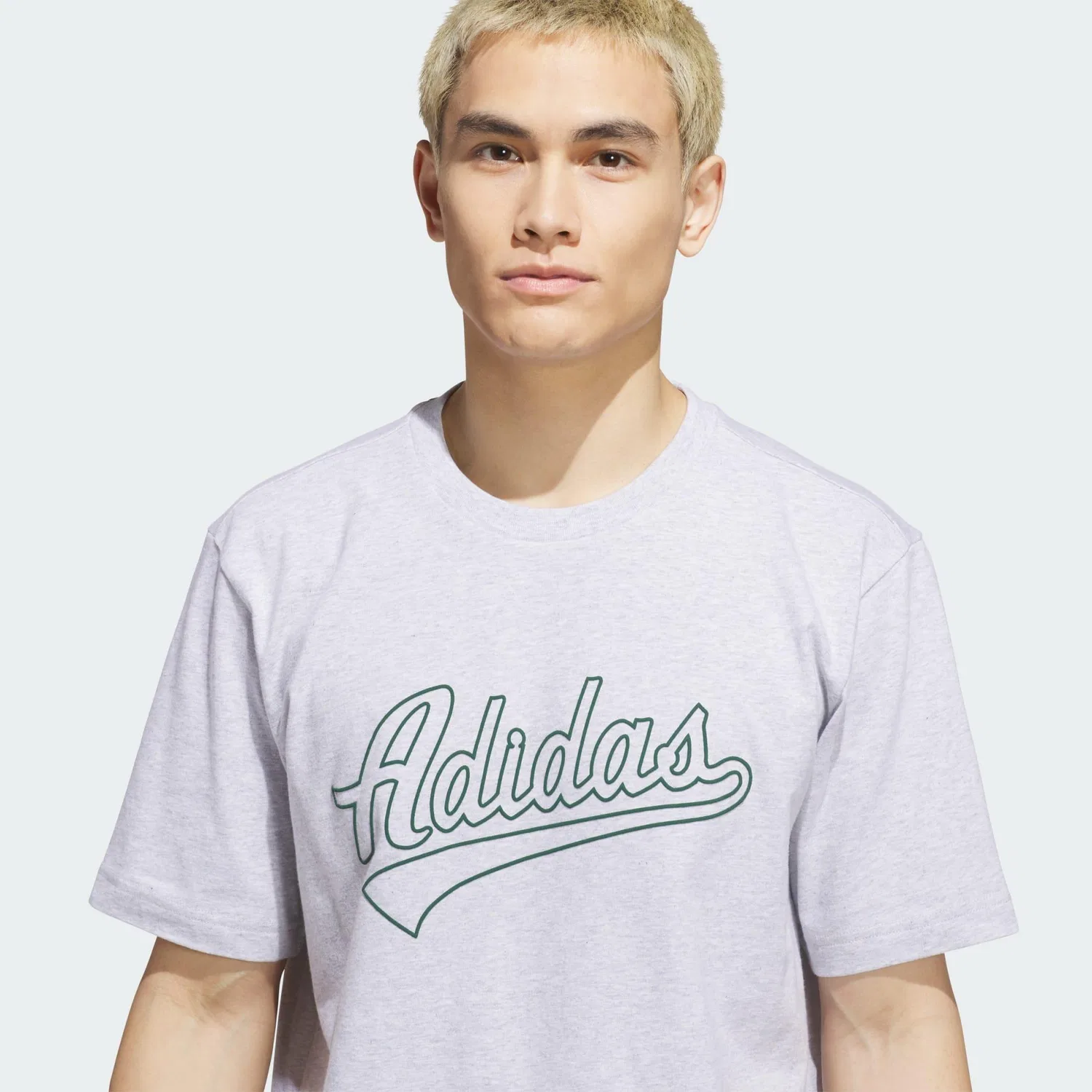 Мужская футболка с графическим принтом Varsity Tailsweep Adidas, Hellgrau — фото 4