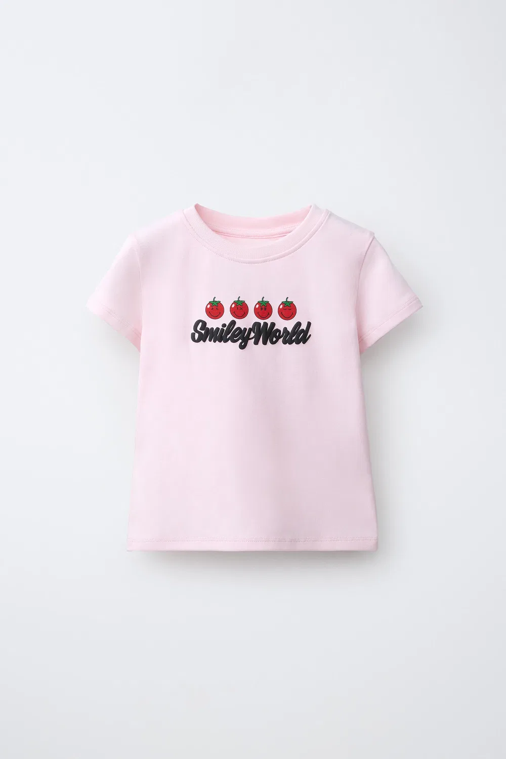Футболка SMILEYWORLD с принтом томата ZARA, Pink