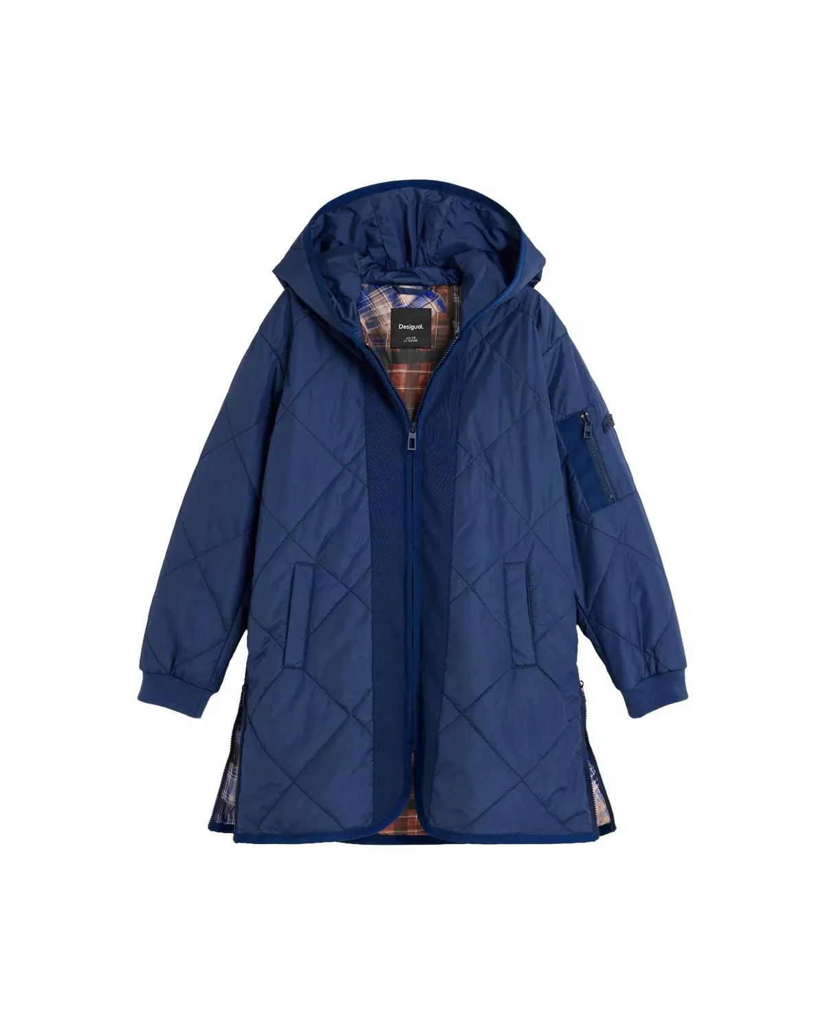 Детское пальто для девочек стеганое Desigual, Azul