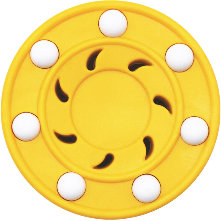 

He Jiagong Мяч для роликовых коньков, сухой лед, для детей и взрослых, для хоккея, для инлайн-коньков, плоский мяч, тренировочный ледяной мяч, круглый мяч, желтый