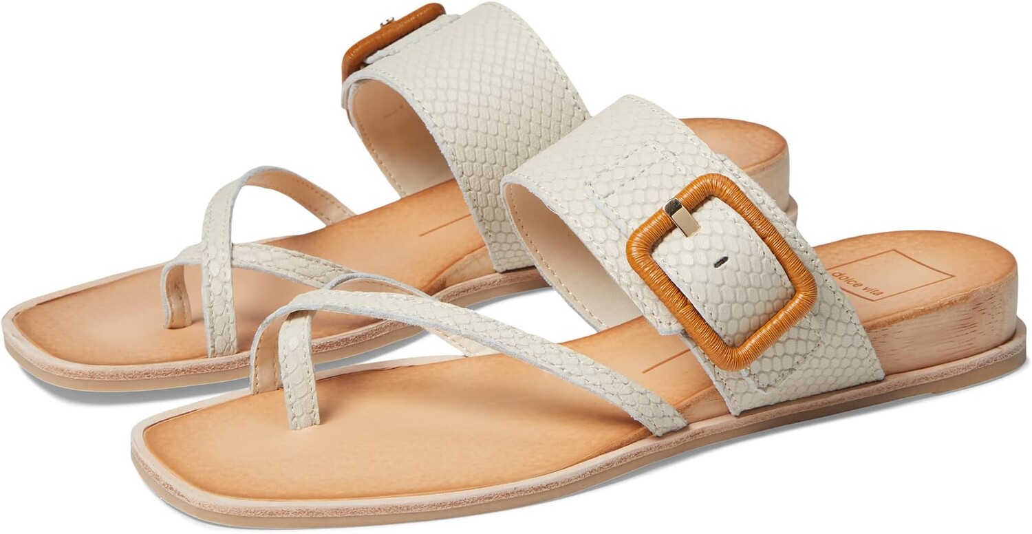 

Сандалии на плоской подошве Perris Dolce Vita, цвет Ivory Embossed Leather