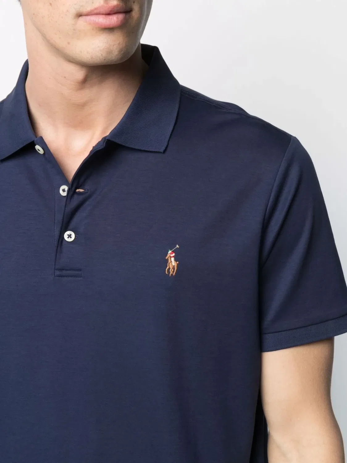 Поло из джерси, 100% хлопок Polo Ralph Lauren, синий — фото 2