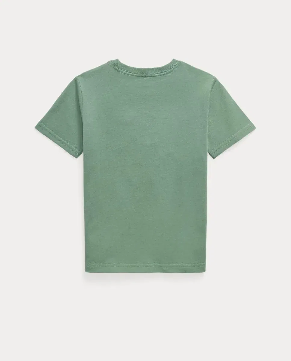 Детская футболка для мальчиков хлопковая Polo Ralph Lauren, Verde Militar — фото 2