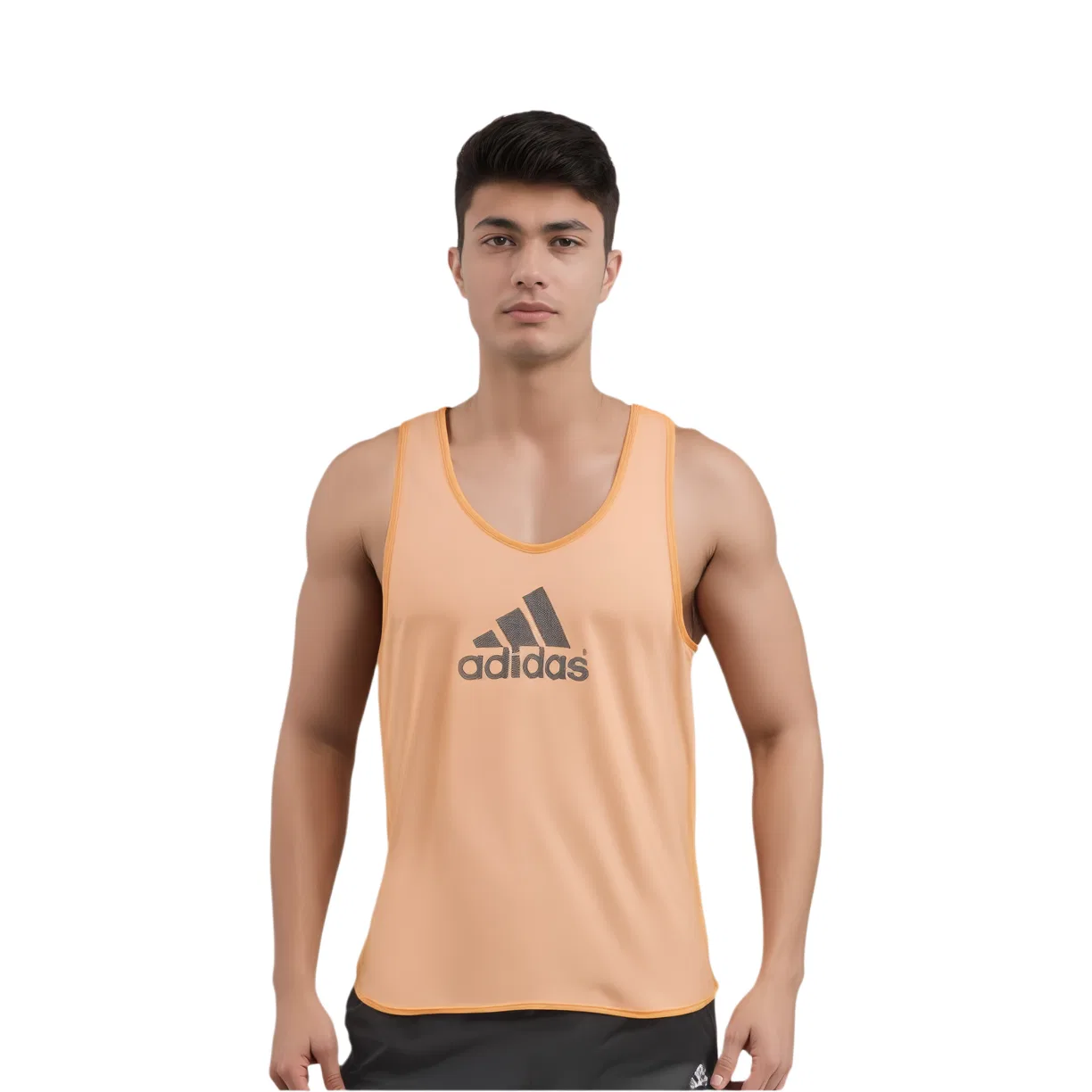Майка мужская с круглым вырезом прямого кроя, Adidas, Orange — фото 3