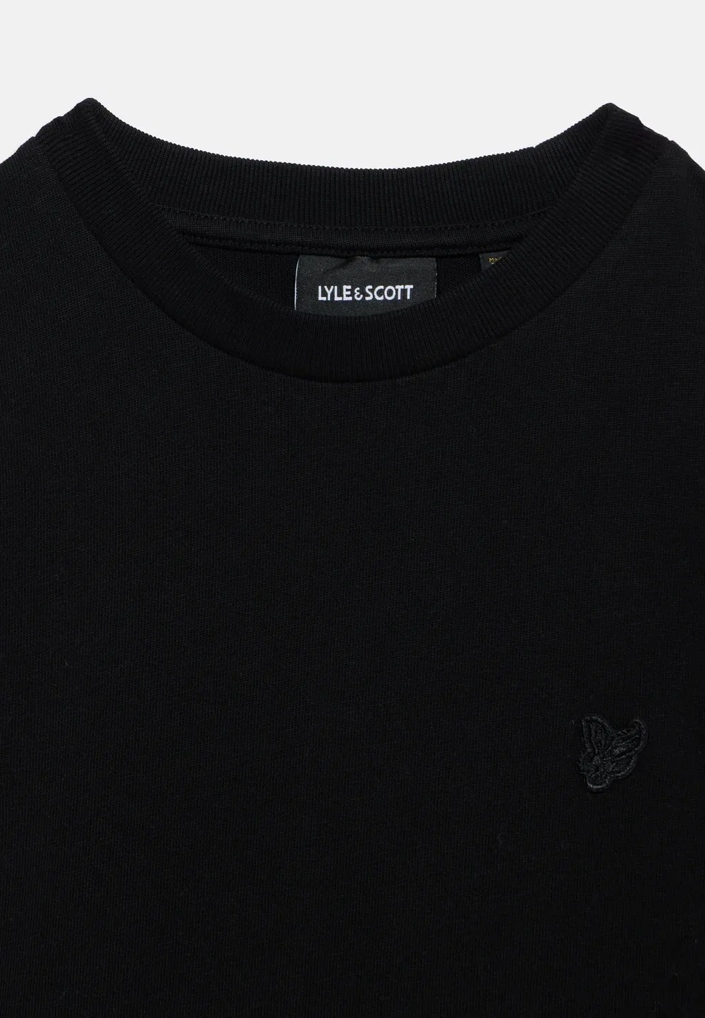 Плотная, свободная футболка унисекс - базовая модель Lyle & Scott, Jet Black — фото 3