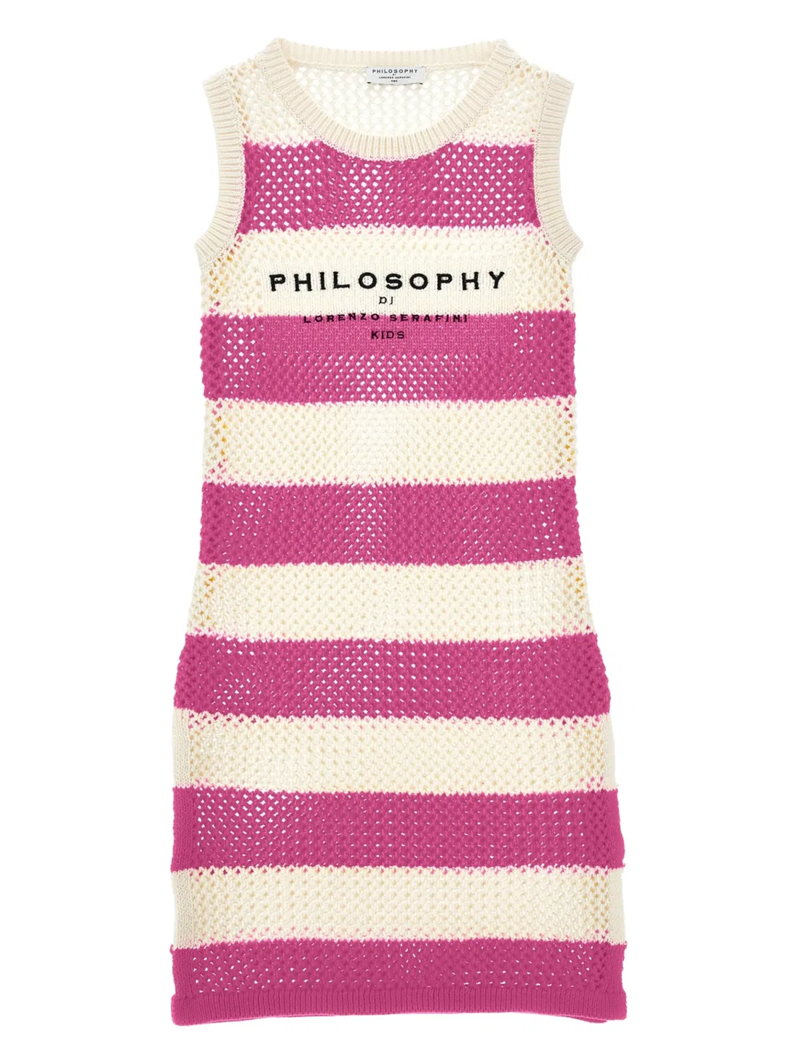 Р striped knitted dress Philosophy Di Lorenzo Serafini, фуксия