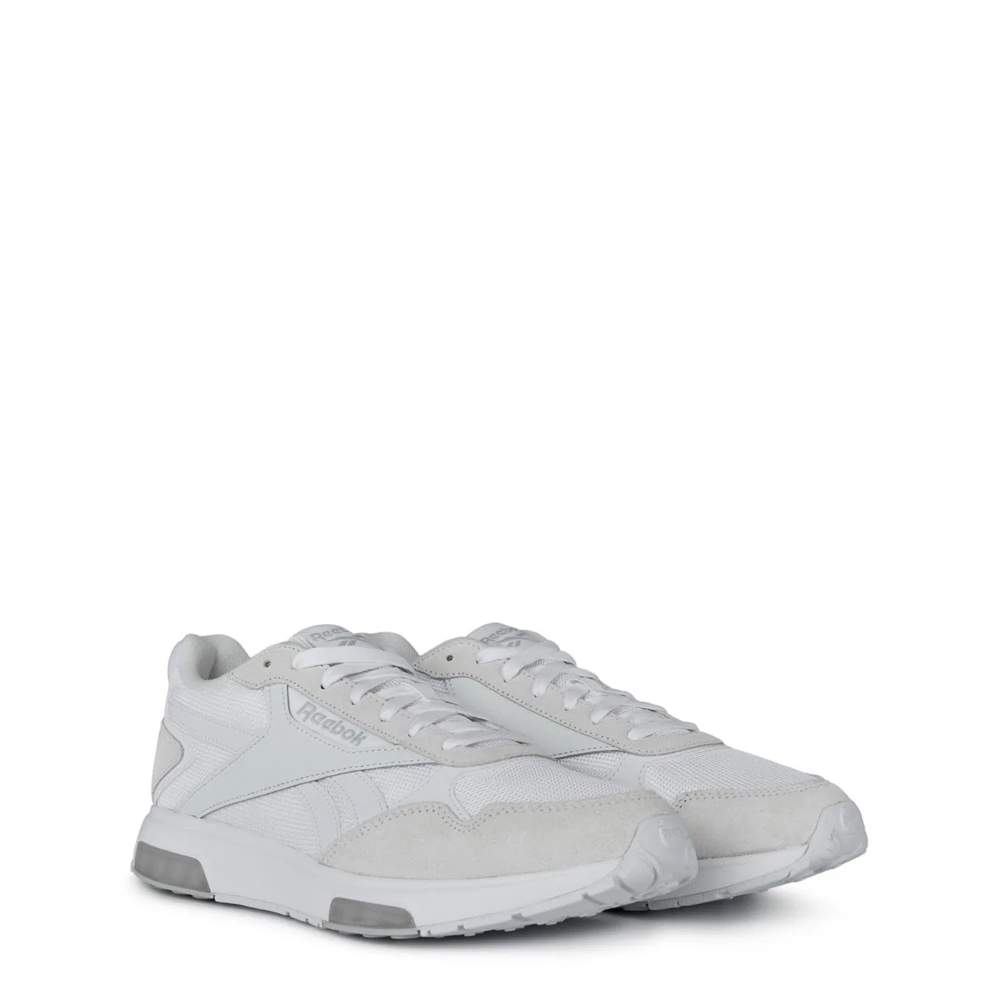 Детские кроссовки для мальчиков с принтом Reebok Glide DMX, White White Barely Grey — фото 3