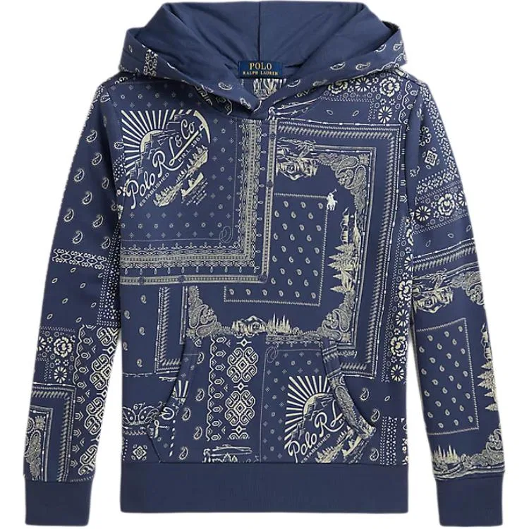 Детский свитшот с капюшоном, принт, Polo Ralph Lauren