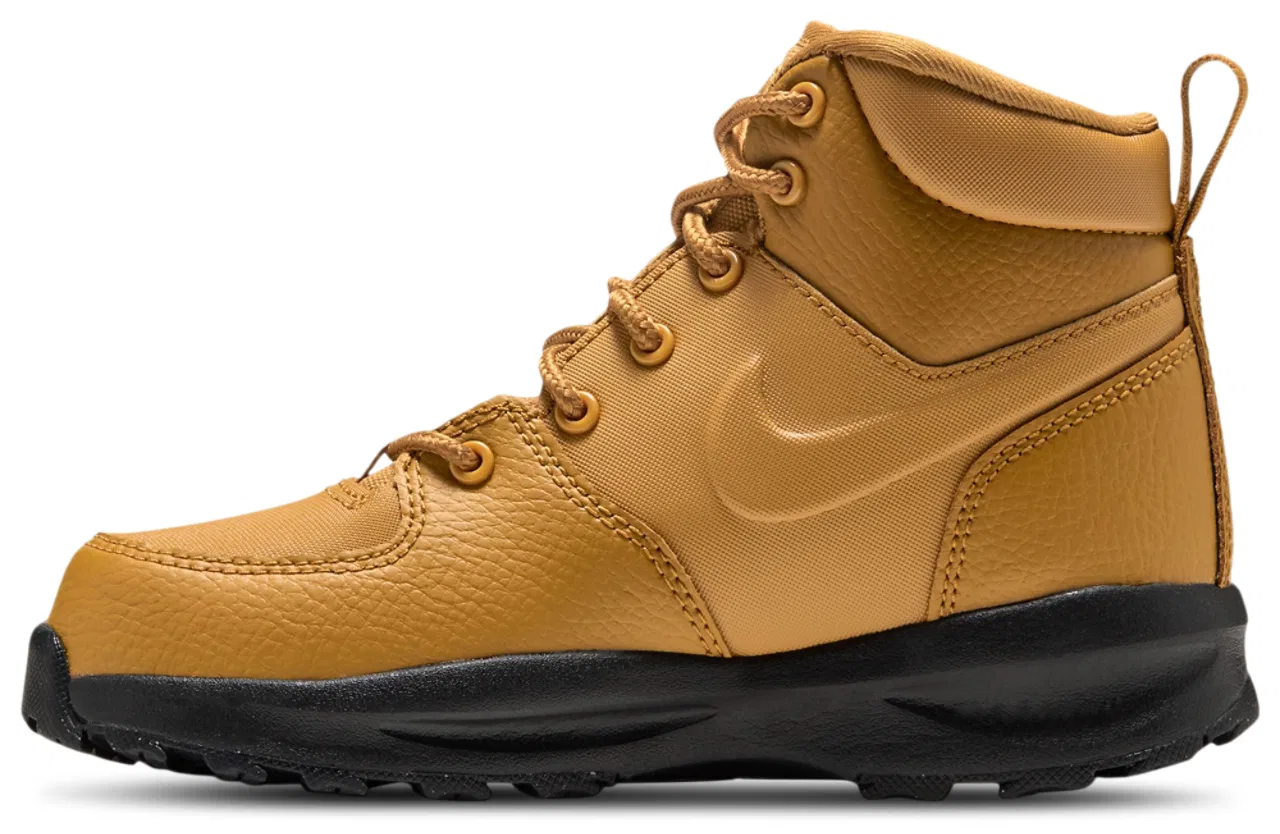 Детские ботинки для мальчиков с кожаным верхом Nike Manoa 17, Tan/Black — фото 2