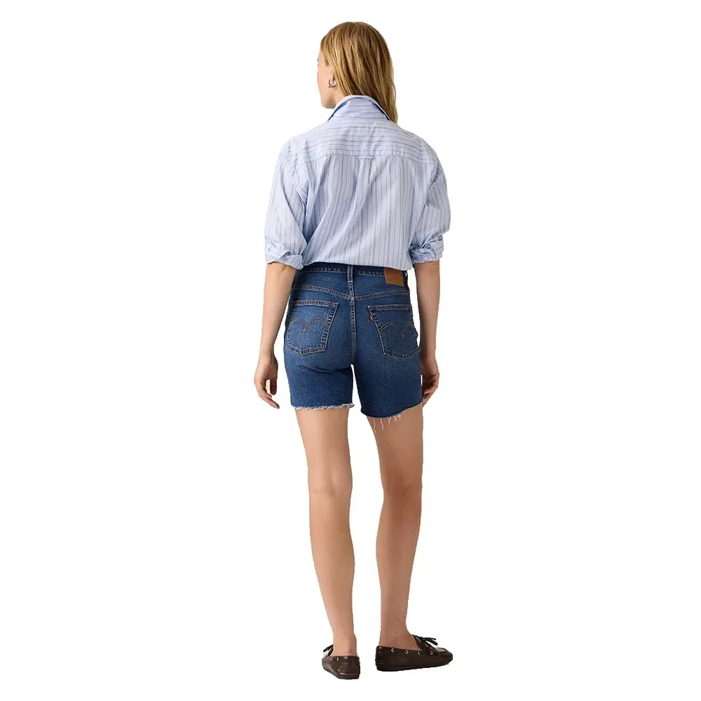 Женские джинсовые шорты с высокой посадкой Levi's 501 Mid Thigh Lw, Blue — фото 2