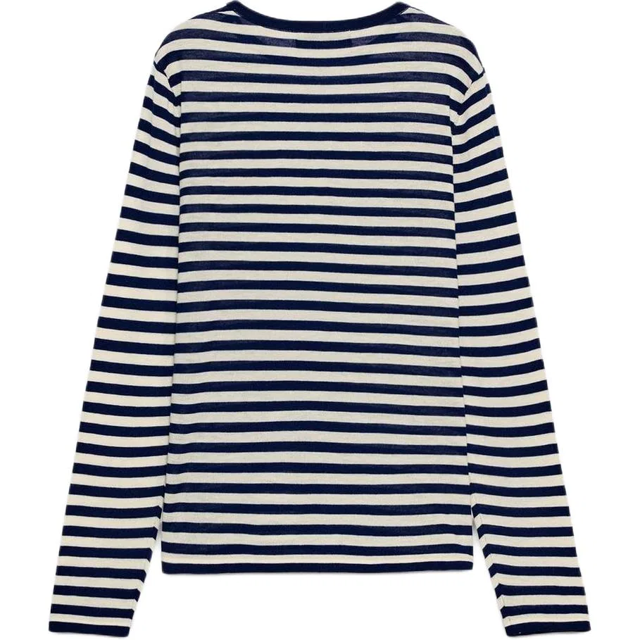 Женский свитер с круглым вырезом Nude/Blue ZARA, Nude/Blue — фото 3