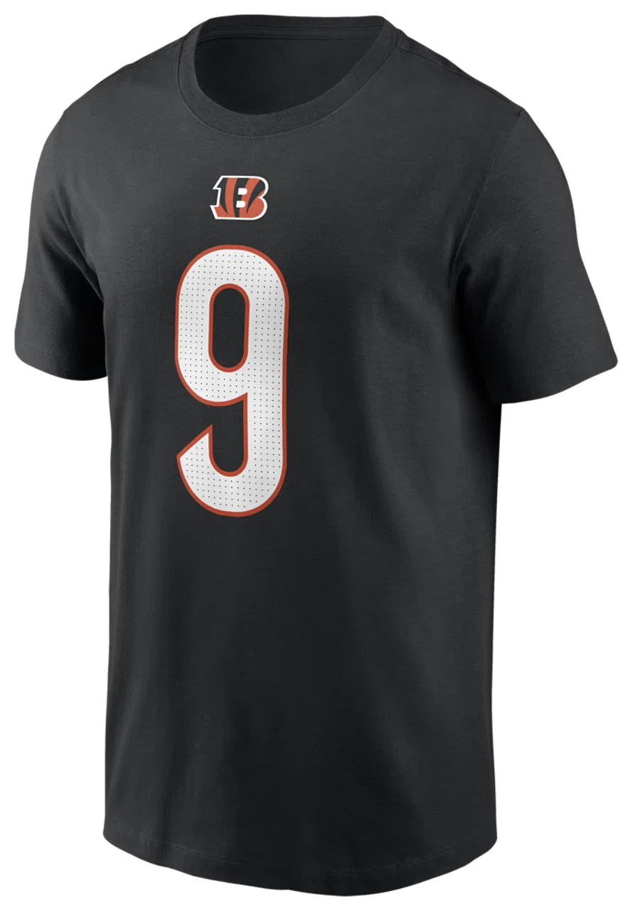 Мужская футболка из хлопка с принтом Bengals Name & Number Nike, черный — фото 2