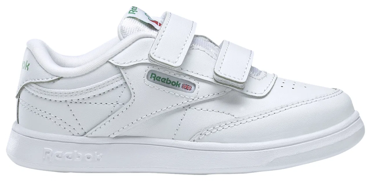 Кроссовки для мальчиков Club C 2V Reebok, цвет White/Glen Green