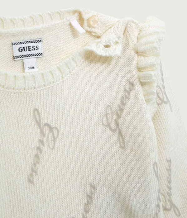 Детский комплект для девочки Regular Fit с добавлением шерсти Guess, Crema — фото 3