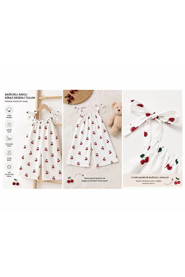 Детский комбинезон для девочек с принтом Moda Lina Baby, White — фото 4
